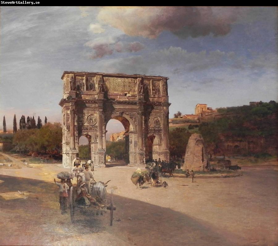 Oswald achenbach Constantine's Triumphal Arch in Rome